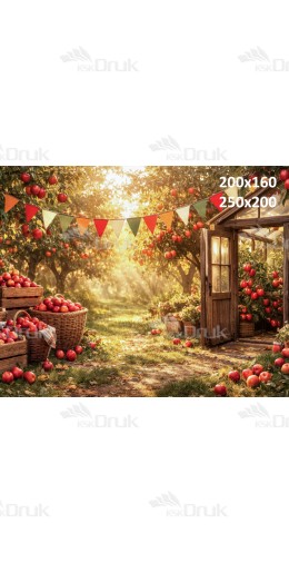 Tło fotograficzne „Jesienny sad jabłoni w złotym świetle” | 4021